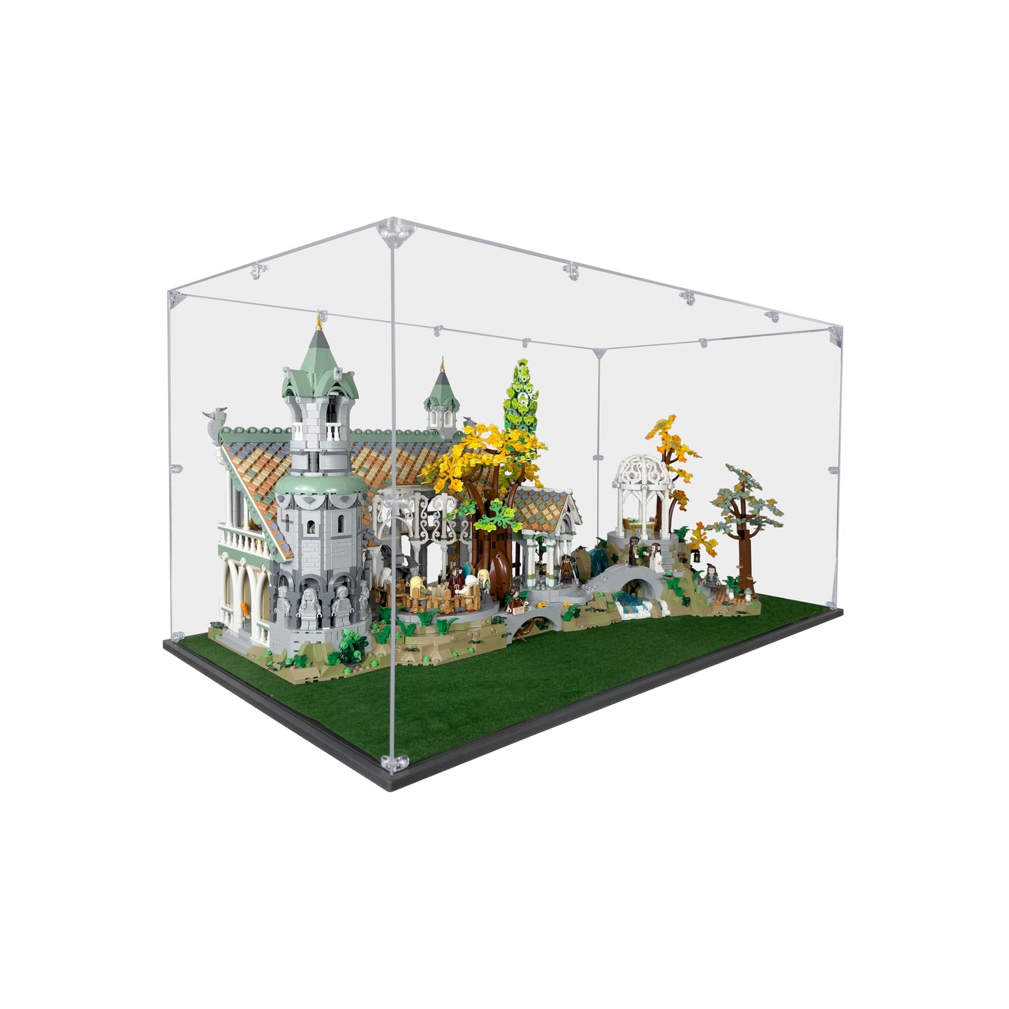 Songlection Acrylic Display Case Compatible For Lego Rivendell #10316, Dustproof Display Case (Case Only) (Lego Sets Are Not Inc