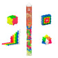 Plus Plus 70 Piece Interlocking Building Blocks For Kids, Open Ended Connecting Toys, Stem Bin Classroom Mini Manipulatives - Neon Mix Play Tube