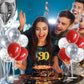 TONIFUL Balloon Stand Centerpieces, 4 Size, Red Sliver Plastic for Christmas, Birthday, Wedding Decorations, Model ZPT00104MF(1)