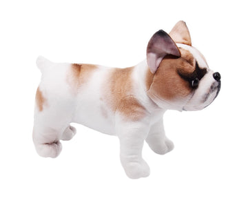 Yonlit Lifelike French Bulldog Stuffed Animal Simulated Plush Puppy Toy Doll Super Realistic Amber Dogs Act Like Real Excellent Gifts For Kids Birthday Party Dog Collection 10 Inches