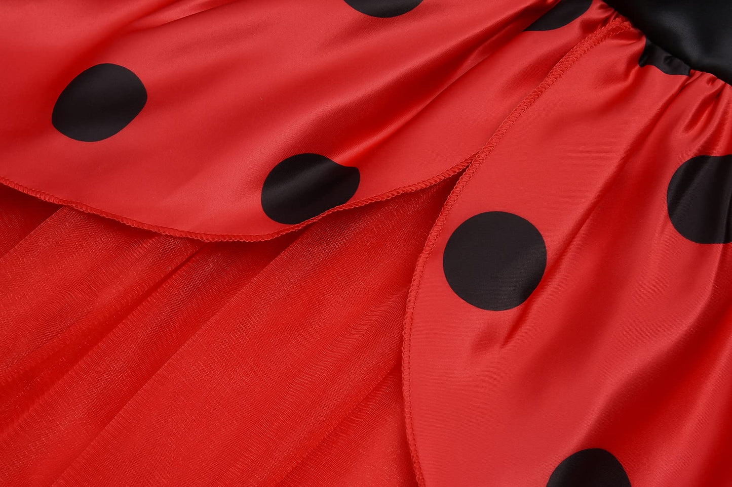 Reliparty Ladybug Costume For Girls With Polka Dots Ladybird Dress Dress Up Halloween Christmas 150