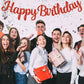 Beishida Red Happy Birthday Banner - No Diy,10Feet,Pre-Strung-Glitter Happy Birthday Sign, Happy Birthday Garland,Happy Birthday