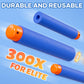 Pokiiulk 300 Darts Fits for Nerf advanced Blasters  Compatible with Disruptor  Strongarm etc. advanced Blasters  with a Target Fits for Nerf Blasters  Blue  0.4in
