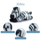 The Petting Zoo Zebra Stuffed Animal Plushie, Gifts for Kids, Scoopz Wildlife Animals, Zebra Plush Toy, 8 inches