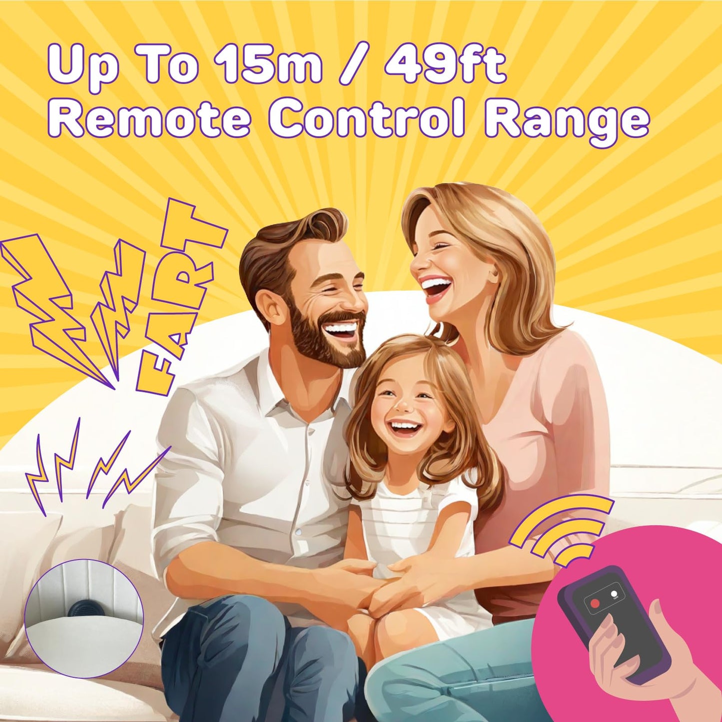 Fart Machine With Remote, Remote Controlled Fart Machine With Different Realistic Sounds Portable Farting Machine Toy Pranks Jokes Gag Gift For Kids Adults Pocket Size