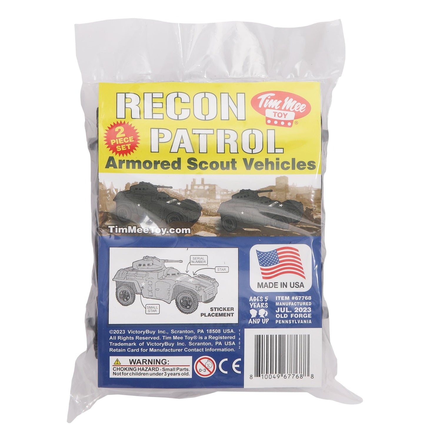 TimMee RECON PATROL Armored Cars - Black Plastic Army Men Scout Vehicles