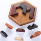 Wooden Hexagon Puzzle For Kid Shape Pattern Block Brain Teaser Puzzles Wood Block Puzzle Geometric Tangram Puzzle Blocks Game St