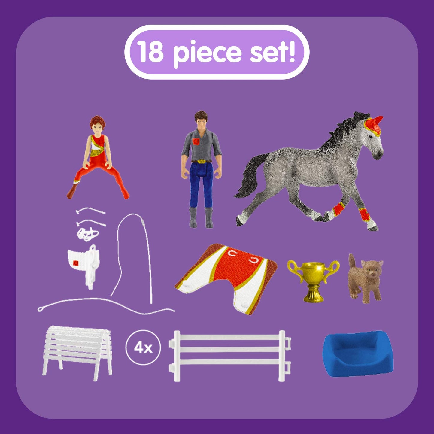 SCHLEICH HORSE CLUB MIA'S VAULTING SET