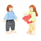 Jzszera Wooden Doll House People Of 7 Miniature Figures And 2 Pets, Dollhouse Dolls Family Set Accessories For Girls Toddler Kids Pretend Play And Imaginative Fun