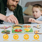Funsland Wooden Toddler Puzzles - 4 Pcs Eco-Friendly Animal Jigsaw with Handles, Montessori Learning Toys for 1-3 Years Old