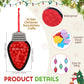 Funrous 32 Set Christmas C9 Lights Suncatchers Crafts Kit Xmas Colorful Light Bulbs Craft Tissue Paper Sign DIY Hanging Ornament
