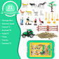 AGENTLAN Farm Sensory Bin, Farm Sensory Toys with Play Sand for Toddlers Boys and Girls, Kids Toys Gift Sand Box for Age 3 4 5 6