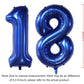 40Inch Navy Blue Number 18 Balloons Self-Sealing Balloon 18 Numbers For Birthday Party Decorations And Anniversary Party Decor (