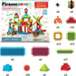 PicassoTiles 120pcs Hedgehog Building Blocks Set - Multicolored Plastic Construction Toy for Kids Age 3+ - Model PTB120