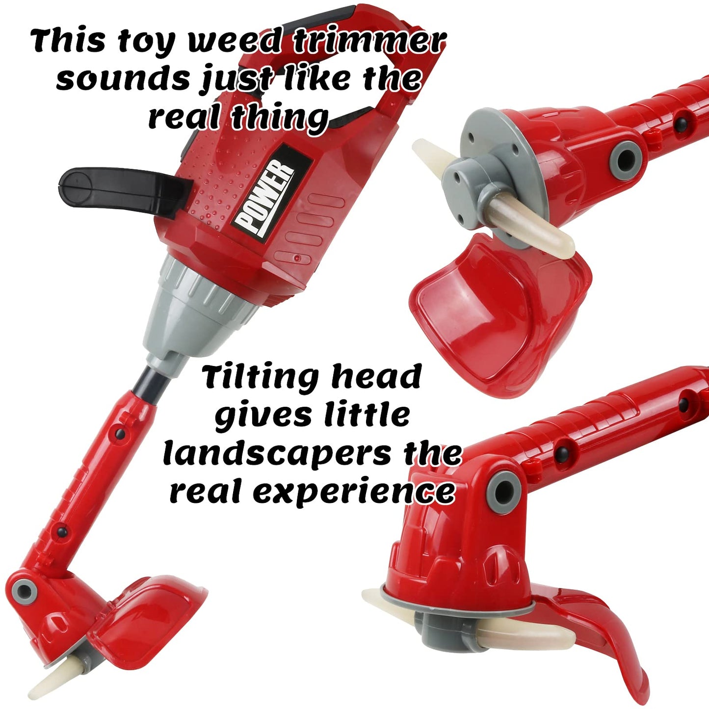 TeganPlay Kids  Trimmer Toy | Toddler Landscaping Gardening Tools and Equipments with Lights and Sounds| Includes Mask Safety Goggles and Earmuffs