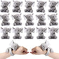 Ceenna 16 Pcs Valentine's Day Elephant Stuffed Animal Slap Bracelets Plush Elephant Slap Bracelets 8.66 Inch Gray Adorable Eleph