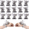 Ceenna 16 Pcs Valentine's Day Elephant Stuffed Animal Slap Bracelets Plush Elephant Slap Bracelets 8.66 Inch Gray Adorable Eleph
