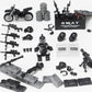 SWAT Team Military Accessories Kit 325 Pcs  Pack Gear E.O.D Suit NVD Helmet Shipping Container protective coveringy Building Block Toy for Police Soldiers Compatible with Major Brands