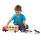Melissa & Doug Horse Carrier Wooden Play Set with 2 Flocked Horses, 14"x6"x3.4", Multi-color, Model 4097