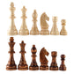 Amerous Chess Pawns Wooden Chessmen with 4.55 King Nature Wood Chess Pieces Hand Carved Figure Figurine  French Staunton Style