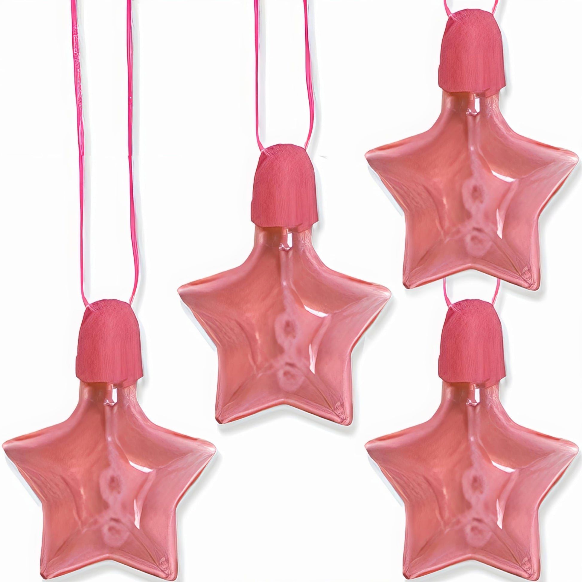 Star Bubble Necklaces | Pink | 4 Pcs