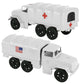 TimMee Plastic Army Men TRUCKS - White M34 Deuce and a Half Cargo Vehicles US Made