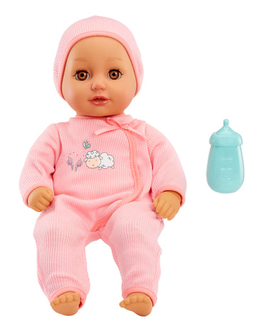 Baby Born My First Baby Ava - Light Brown Eyes: Realistic Soft-Bodied Doll For Kids Ages 1 & Up, Eyes Open & Close, Doll With Bottle
