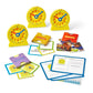 Hand2Mind Telling Time Basics Center Kit - Learn To Tell Time Activity Set With Analog Classroom Clock For Kids