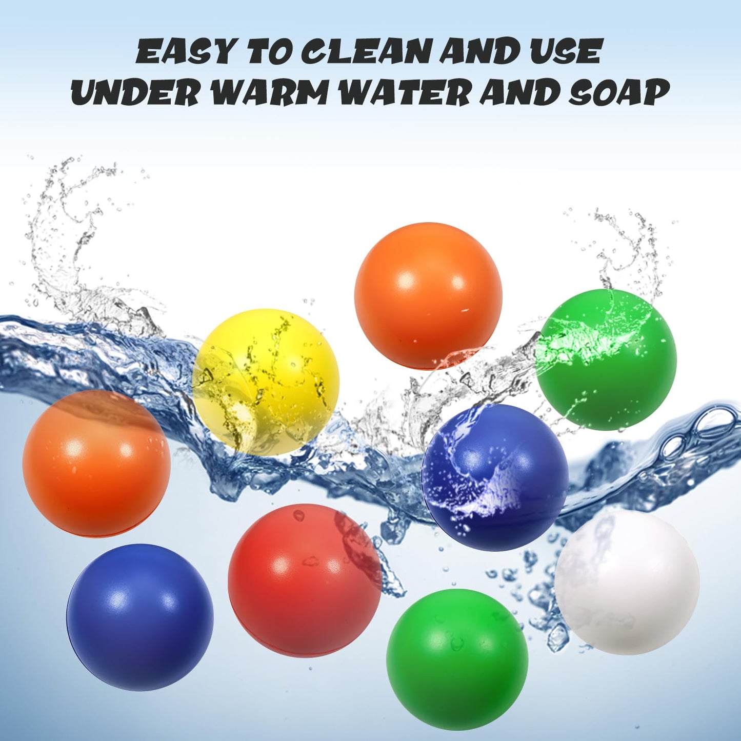 Toaob Stress Relief Balls Non-Toxic Squeeze Balls 6 Pack 2.5 Inch Colorful Foam Balls For Kids And Adults Hand Exercise Squishy