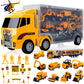 ALOTJOY Toys for Boys,25 Pcs Engineering Die-cast Construction Car Toddler Toys for 3 Year Old Boys Vehicles Gifts Kids Toys for