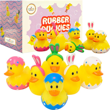 Easter Rubber Duck Toy Bunny Rabbit Duckies For Kids Easter Eggs, Bath Birthday Gifts Baby Showers Summer Beach And Pool Activit