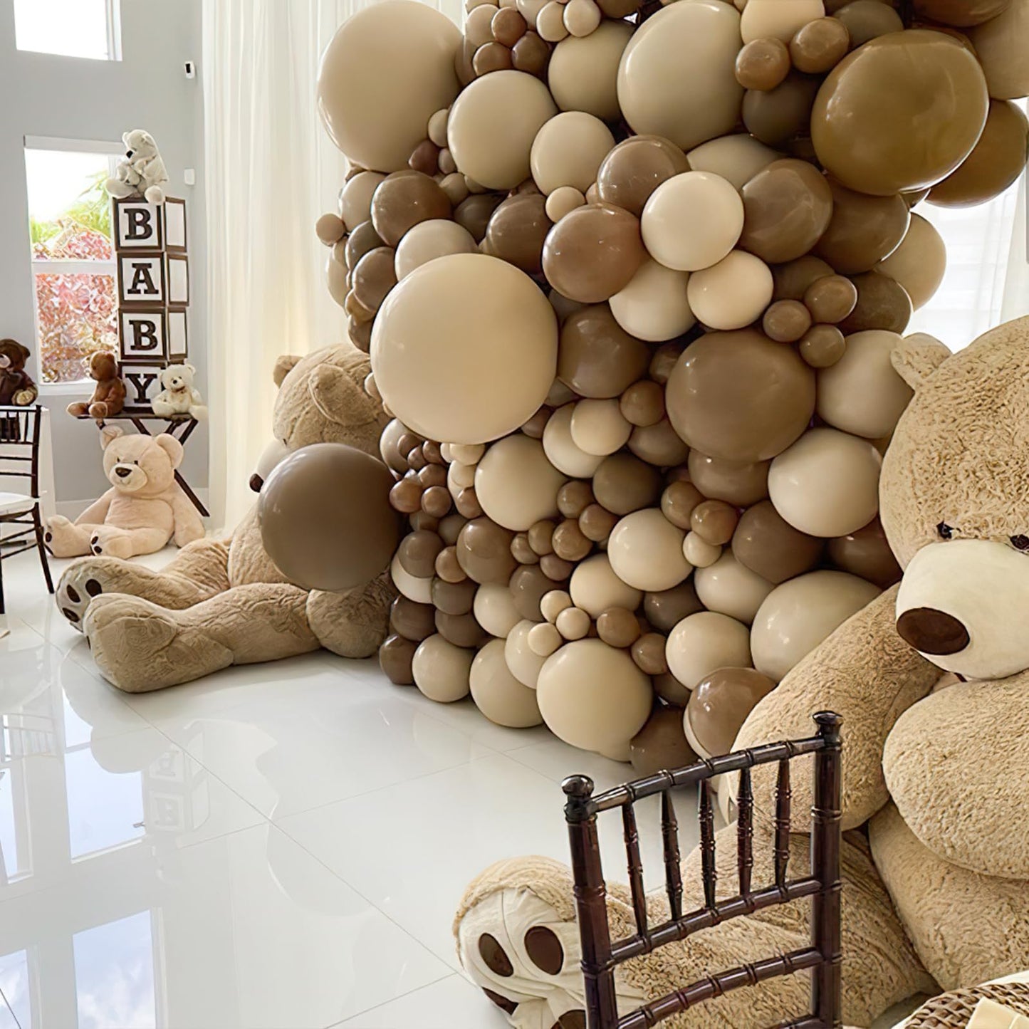 Partywoo Boho Brown And White Balloons, 140 Pcs Coffee Brown Balloons And White Sand Balloons Different Sizes Pack Of 18 Inch 12 Inch 10 Inch 5 Inch For Balloon Garland Or Arch As Party Decorations