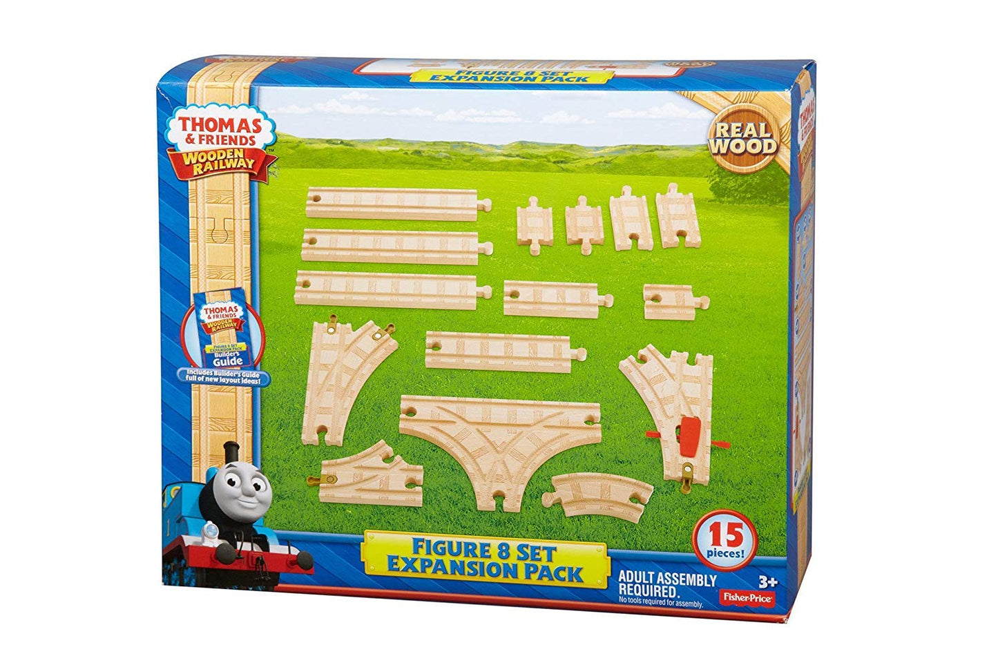 Fisher-Price THOMAS & FRIENDS Wooden Railway Figure 8 Set Expansion Pack - Natural, One Size, Model Y4088