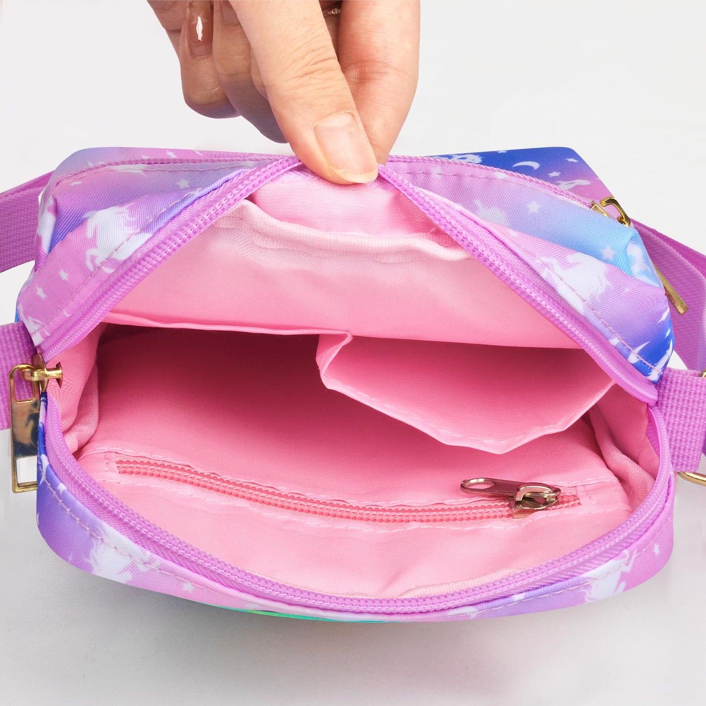 Girls Crossbody Purses For Kids Age 4-12 Purse For Little Girl Small Messenger Bag Cute Shoulder Bag Christmas Gifts Starry Unic