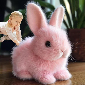 Podafu Easter My Realistic Bunny Toy, Bundy Realistic Bunny, Interactive Realistic Bunny - Jumping, Twitching And Shaking Ears, 