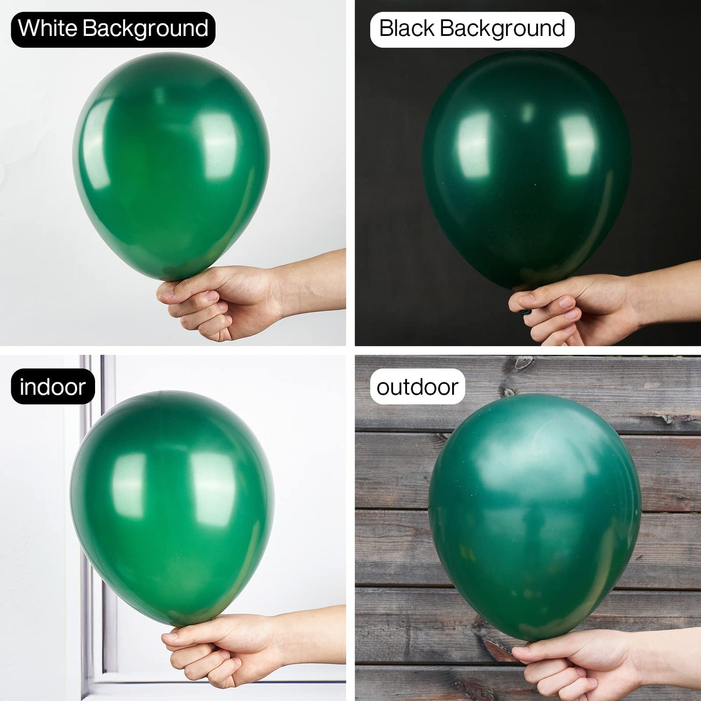 PartyWoo Balloons 12 Inch 50 pcs Dark Green Pearl Rubber for Baby Shower, Graduation, Birthday Decorations - Emerald Forest Green
