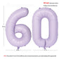 40 In Matte Purple Number Balloons Helium Foil Mylar Balloon Birthday Party Banquet Decoration Digital 60