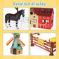 Peagprav Farm Animals Toy Set - 140 pcs Barn Playset for Kids 3-7 Years - Multicolour ABS & PVC Figurines