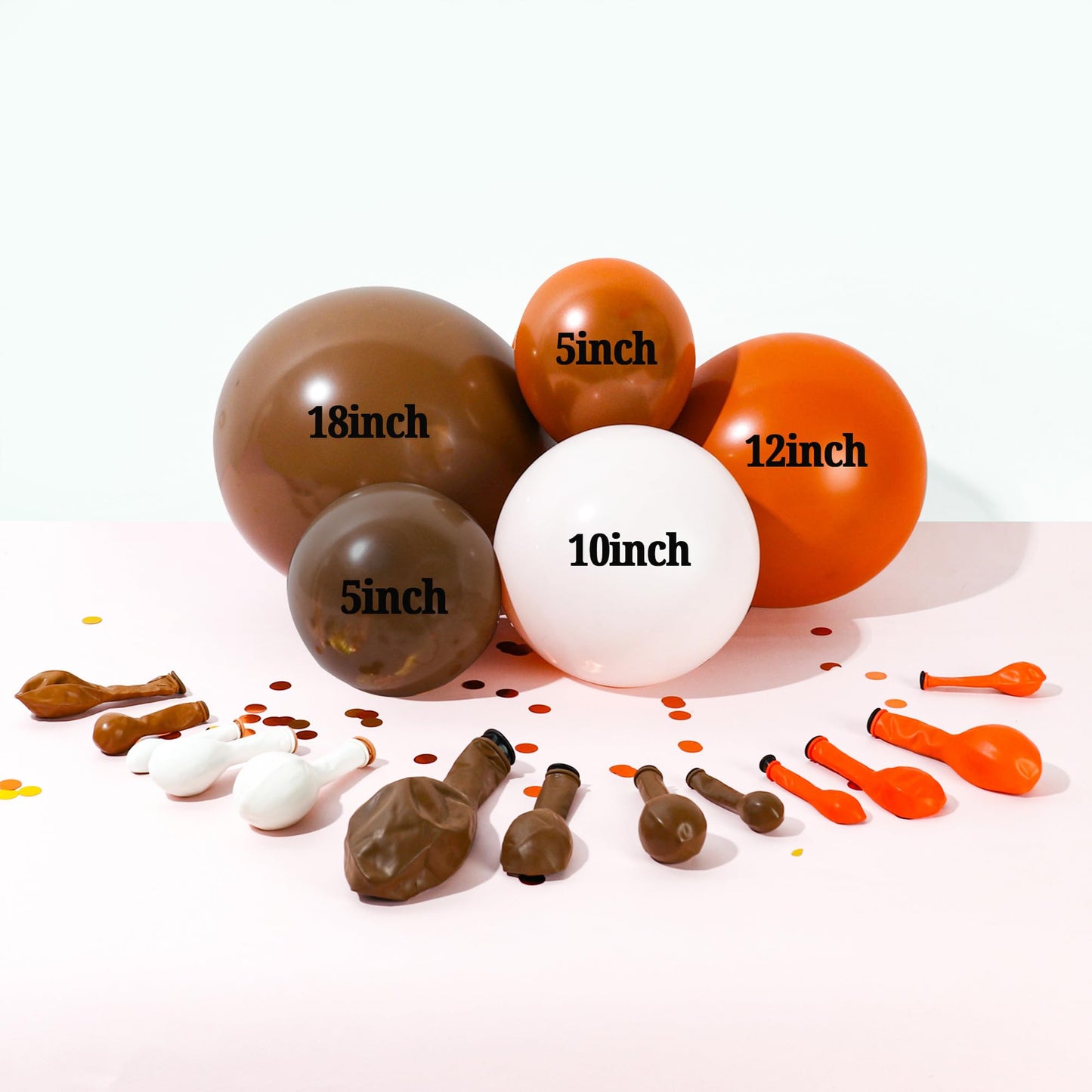 129Pcs Burnt Orange Balloons Terracotta Balloon Arch Kit Rust Balloons Fall Balloon Arch Kit Double Stuffed Cream Peach Balloon