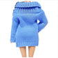 Bjdbus Blue Winter Turtleneck Sweater Clothes For 11.5 Inch Girl Doll Accessories