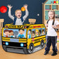 Artcreativity Yellow Pop Up School Bus Tent With Carry Bag - Indoor Playhouse With 2 Openings, Pop Up Bus Toy Play Tent - Compact Storage - 43.5 X 28 X 26.5 Inches