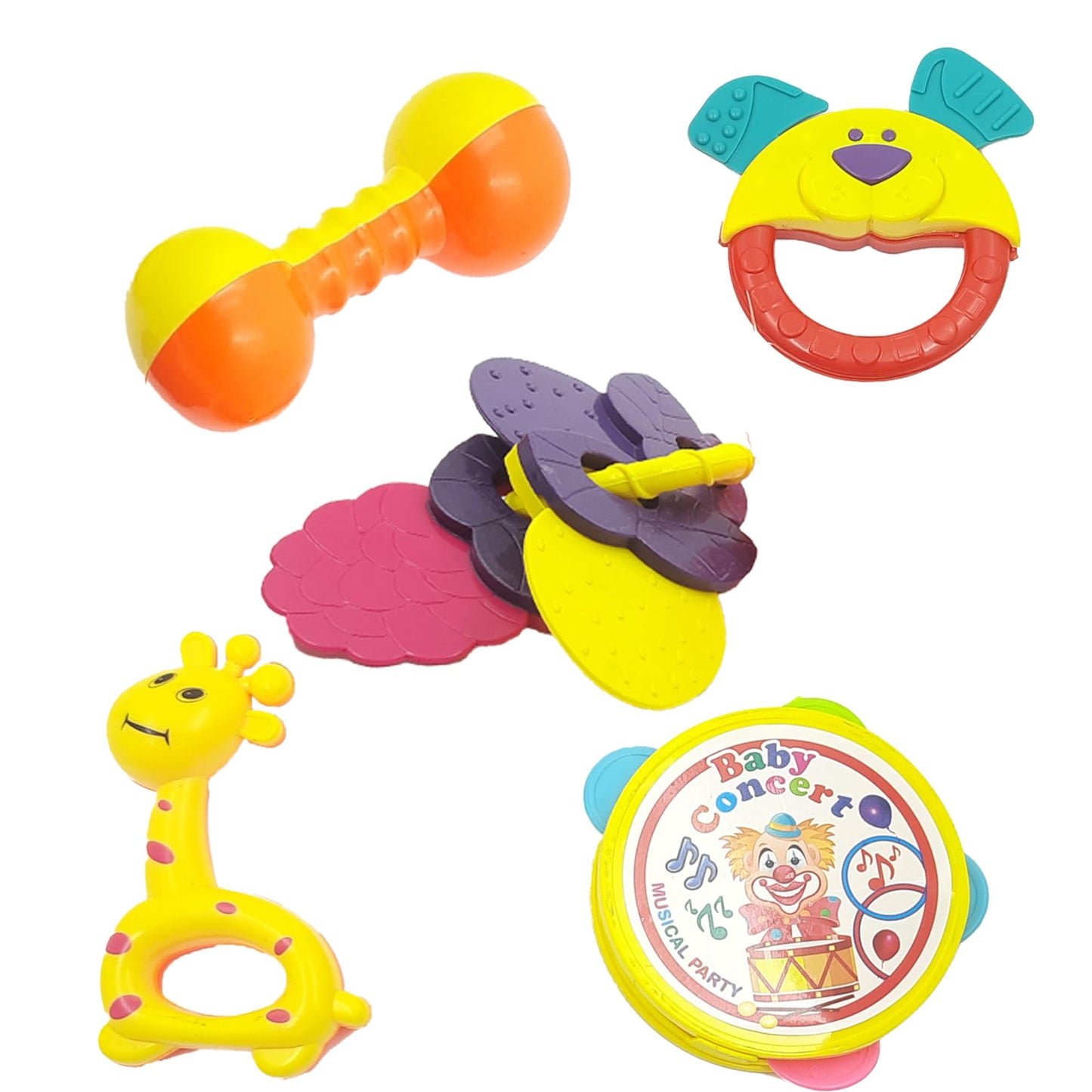 Kiddybuddy Baby Rattle Set For Newborns 06 Months | Infant Toys | Musical Rattles For Boys And Girls|Sensory, Motor, And Coordi
