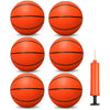 Umnodobn 6 Inch Mini Basketballs For Toddlers Kids Teenagers, 6 Pack 6' Basketball Set With Pump Durable Pvc Basketballs For Mini Over Door Hoop Pool Beach Balls For Swimming Pool, Indoor, Outdoor