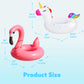 SLOOSH 2-Pack Unicorn Flamingo Pool Floats - Inflatable Pool Floaties Swimming Party Decorations, Fun Float Swim Rings Floating
