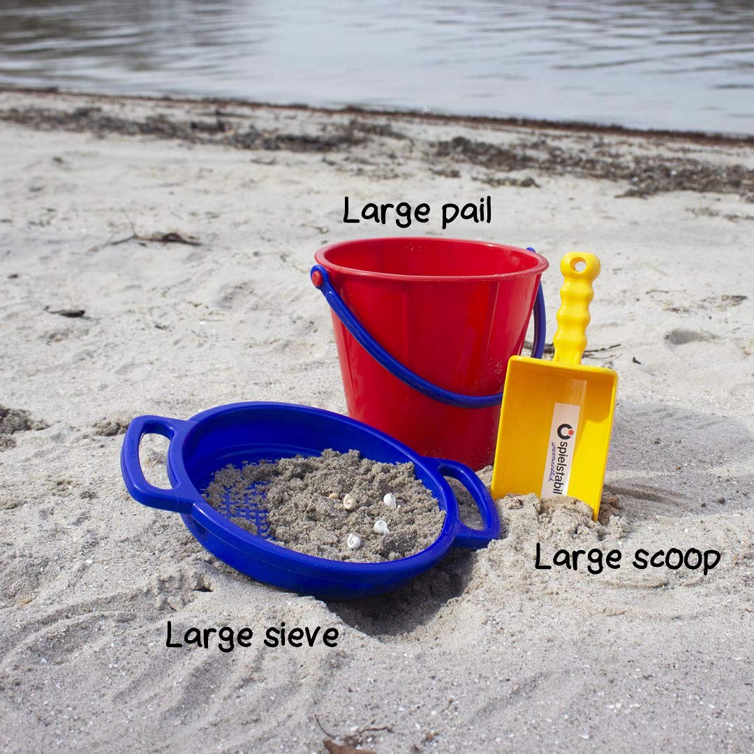 Spielstabil Large Sand Sieve Beach Toy (One Sifter Included - Colors Vary) - Made in Germany