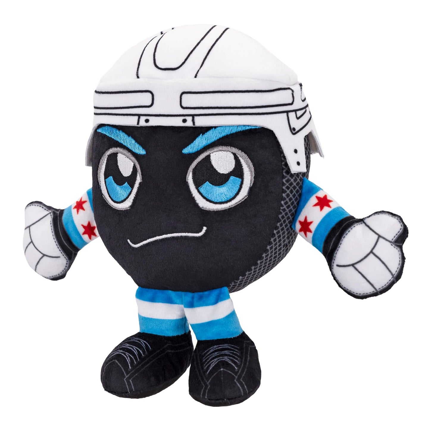 Bleacher Creatures Chicago Blackhawks 8'' NHL Kuricha Hockey Puck Sitting Plush- Soft Chibi Inspired Plush