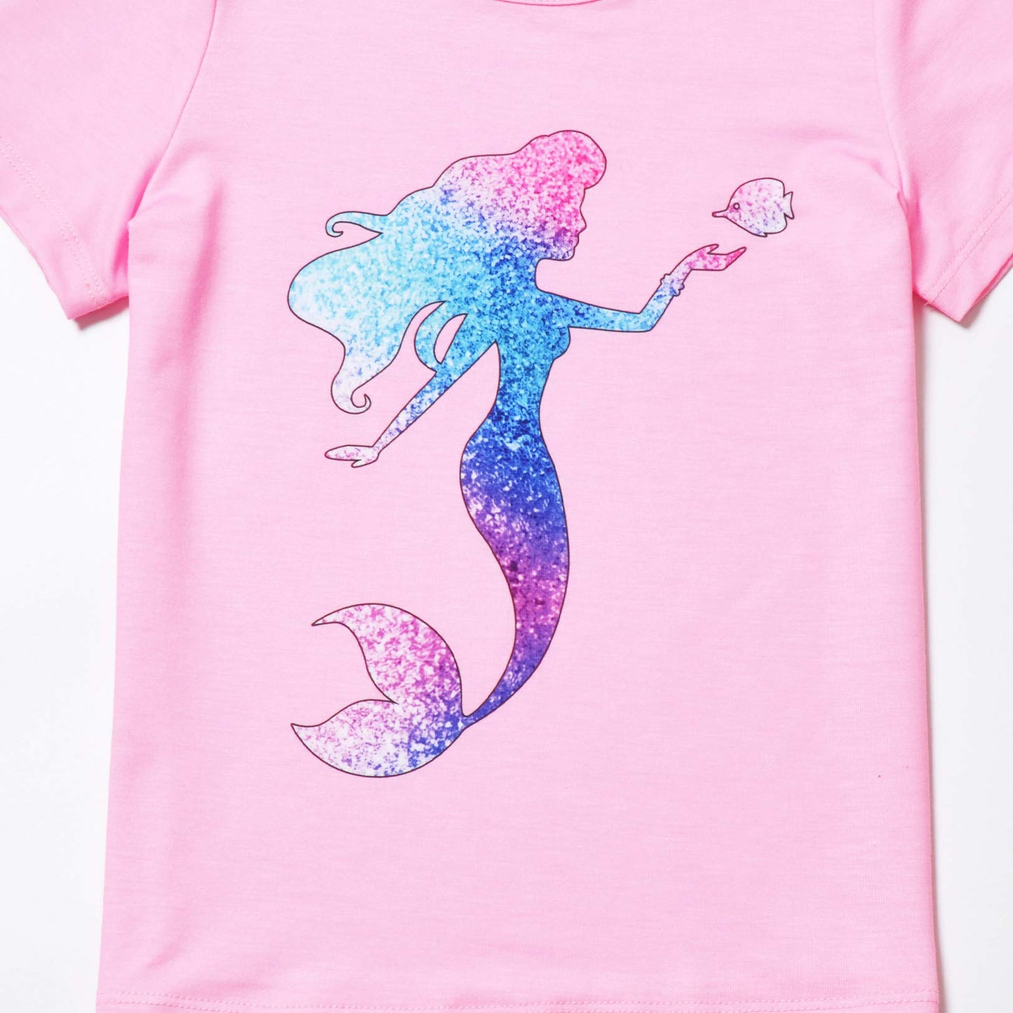 Matching Girls&Doll Pajamas Blue Mermaid Pjs Sets 18-Inch Dolls Night Shirts,Size 8 9
