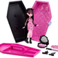 Monster High Draculaura Doll & Accessories, Gore-ganizer Beauty Kit with Bat Clips, Comb & Mirror, Customizable with Stamp Pen &