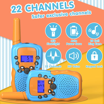 Selieve Toys For 3-12 Year Old Boys Girls, Walkie Talkies For Kids 22 Channels 2 Way Radio Toy With Backlit Lcd Flashlight, 3 Mi