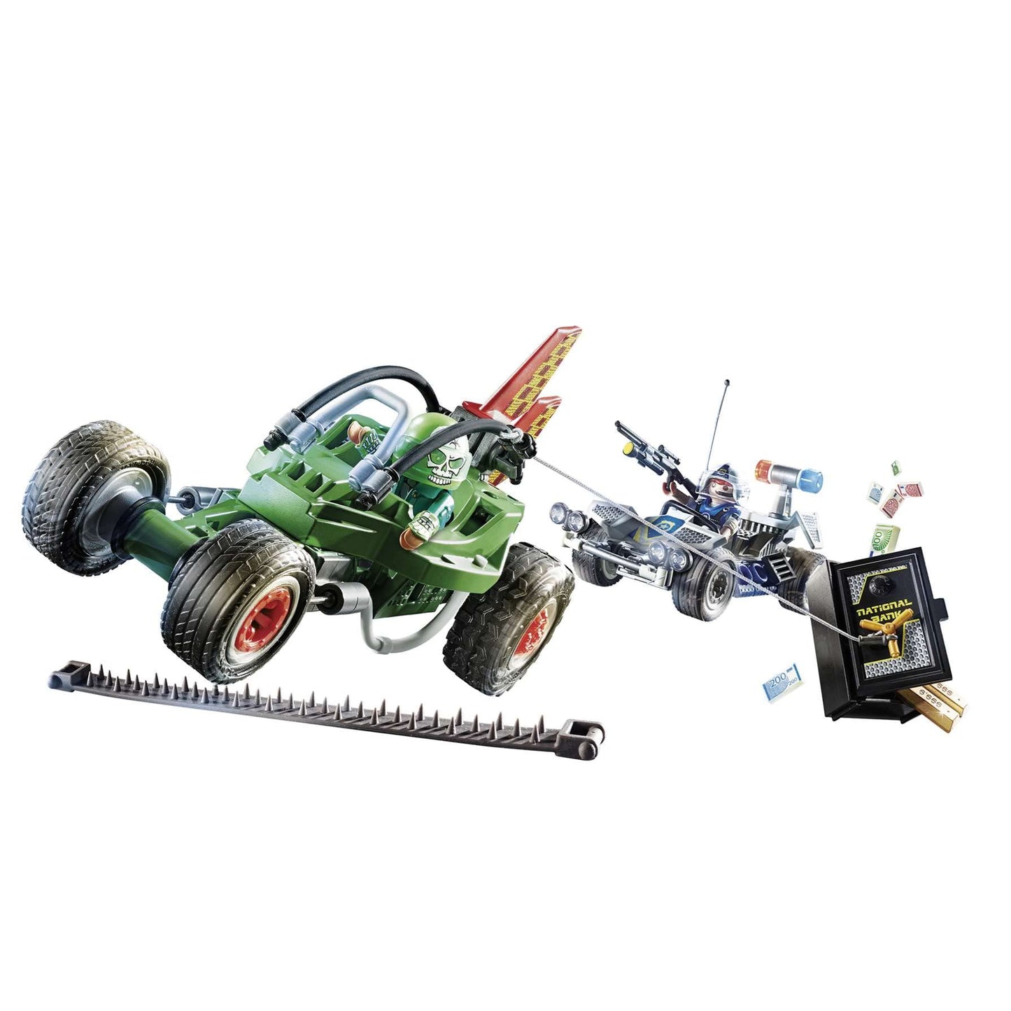 Playmobil Police Go-Kart Escape Toy - Multicolor, One Size, Model 70577, Plastic Material